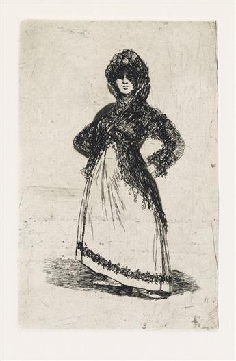FRANCISCO JOSÉ DE GOYA A group of 6 etchings with aquatint and drypoint executed in Bordeaux between 1824 and 1828.